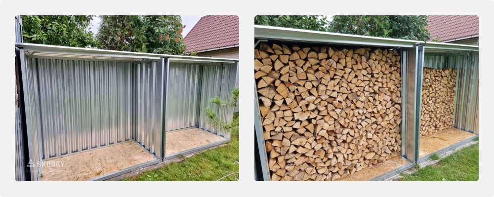 Сарай для дров SKOGGY в цинке