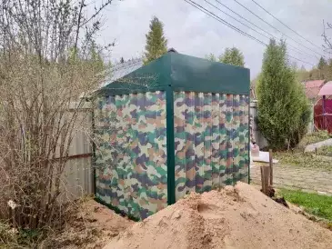 Гараж СКОГГИ для мотоцикла 2*2 с односкатной крышей в д. Болтино -2 Гараж СКОГГИ для мотоцикла 2*2 с односкатной крышей в д. Болтино -2
