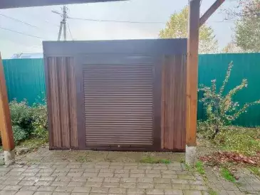 Хозблок для хранения в тандеме цветов "Наив Марун" и RAL 8017 в пос. Вельяминово, Ступинский р-н, МО