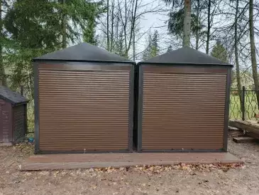 Два хозблока для садового инвентаря и хозяйственных вещей в серо-коричневом цвете в пгт. Андреевка, г.о. Солнечногорск, МО