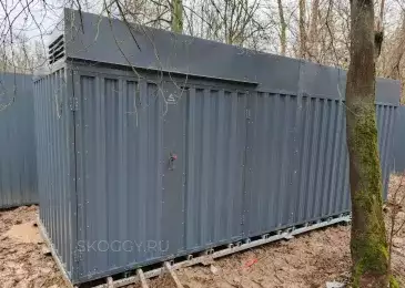 Хозблок для хозяйственных вещей в графитовом цвете в дер. Грибки, г.о. Мытищи, МО